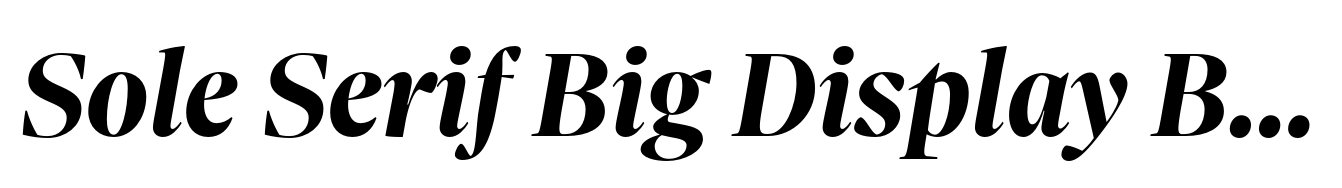 Sole Serif Big Display Bold Italic